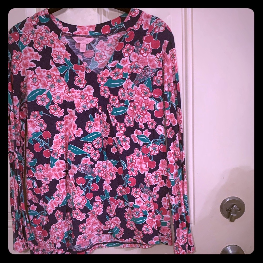 EEUC Lilly Pulitzer Rare Cherry Picker Tunic S